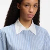 Bluse in Oversize-Passform mit übereinanderliegenden Logos