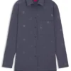 Bluse in Oversize-Passform mit übereinanderliegenden Logos