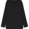 Bluse in Oversize-Passform mit Burnout-Muster