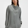 Bluse in Oversize-Passform mit Fransen und Logos Bluse in Oversize-Passform mit Fransen und Logos