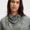Bluse in Oversize-Passform mit Fransen und Logos Bluse in Oversize-Passform mit Fransen und Logos
