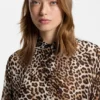 Bluse in Oversize-Passform mit Leopardenmuster