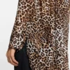 Bluse in Oversize-Passform mit Leopardenmuster