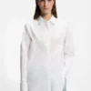 Bluse in Oversize-Passform mit Spitzenmotiv