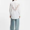 Bluse in Oversize-Passform mit Spitzenmotiv