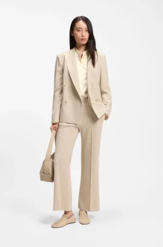 Bluse in Regular-Fit aus Baumwollpopeline mit verdeckter Knopfleiste