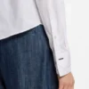 Bluse in Regular-Fit aus Baumwollpopeline mit verdeckter Knopfleiste