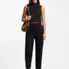 Bluse in Regular-Fit aus sandgewaschener Seide mit Bindeband am Hals