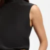 Bluse in Regular-Fit aus sandgewaschener Seide mit Bindeband am Hals