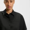 Bluse in Regular-Fit aus Schurwolle
