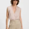 Bluse in Regular-Fit aus Stretch-Seide