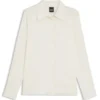 Bluse in Regular-Fit aus Stretch-Seide