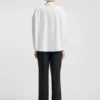 Bluse in Regular-Fit mit Knopf mit gestapeltem Logo