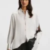 Bluse in Regular-Fit mit Spitzendetails