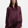 Bluse in Regular-Fit mit Spitzendetails