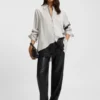 Bluse in Regular-Fit mit Spitzendetails