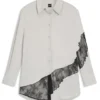 Bluse in Regular-Fit mit Spitzendetails