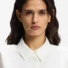 Bluse in Regular-Fit mit umgeschlagenen Ärmelbündchen