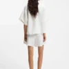 Bluse in Regular-Fit mit umgeschlagenen Ärmelbündchen