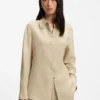 Bluse in Regular-Fit mit verdecktem Verschluss