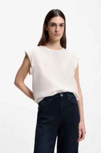 Bluse in regulärer Passform im T-Shirt-Stil