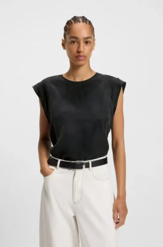 Bluse in regulärer Passform im T-Shirt-Stil