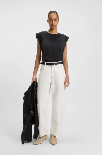 Bluse in regulärer Passform im T-Shirt-Stil