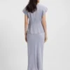 Bluse in schmaler Passform mit drapiertem Ausschnitt