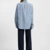 Bluse mit Längsstreifen aus Baumwollmischung