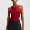Body mit gestapeltem Logo aus Stretch-Jersey