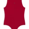 Body mit gestapeltem Logo aus Stretch-Jersey