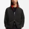 Bomberjacke aus Twill mit geknöpftem Stehkragen