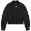 Bomberjacke mit Rüschen-Details und wasserabweisender Beschichtung