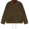 Bomberjacke mit verstellbarem Saum aus gewachster Baumwolle