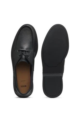 Bootsschuhe aus getrommeltem Leder