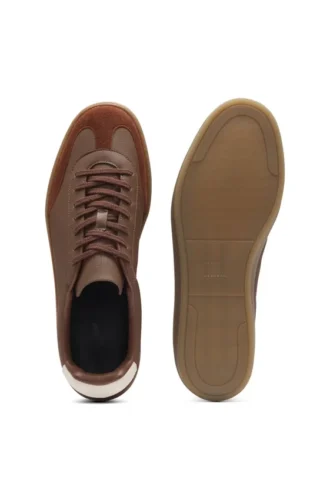 BOSS BY BECKHAM Sneakers aus Leder und Wildleder