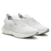 BOSS-MOTION Sneakers mit gestricktem Obermaterial und Lederbesatz