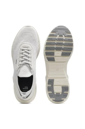 BOSS-MOTION Sneakers mit gestricktem Obermaterial und Lederbesatz