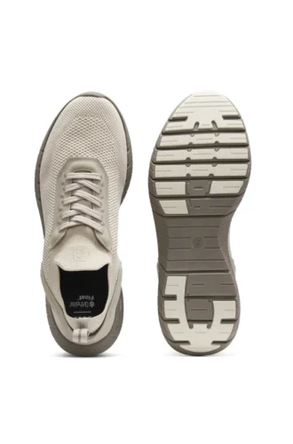 BOSS-MOTION Sneakers mit gestricktem Obermaterial und Lederbesatz
