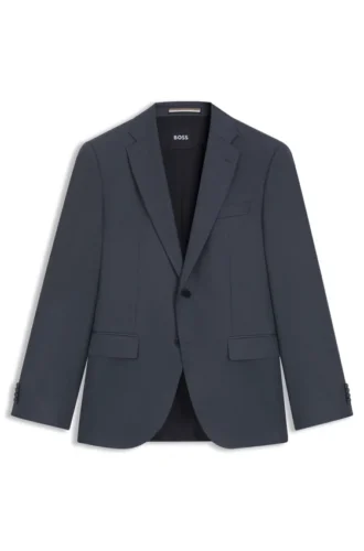 BOSS ONE – Anzugjacke in Regular-Fit aus Serge aus Schurwolle