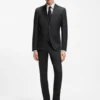 BOSS ONE – Anzugjacke in Regular-Fit aus Serge aus Schurwolle