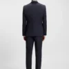 BOSS ONE – Anzugjacke in Regular-Fit aus Serge aus Schurwolle