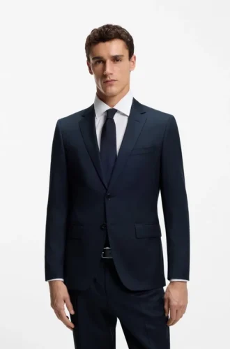 BOSS ONE – Slim-Fit-Anzugjacke aus Schurwoll-Serge
