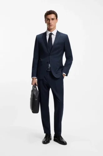 BOSS ONE – Slim-Fit-Anzugjacke aus Schurwoll-Serge