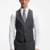 BOSS ONE – Slim-Fit-Weste aus Schurwoll-Serge