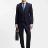 BOSS ONE – Slim-Fit-Weste aus Schurwoll-Serge