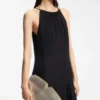 BOSS Revers Clutch aus Metallic-Leder mit geteilter Oberkante