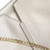 BOSS Revers Clutch aus Metallic-Leder mit geteilter Oberkante