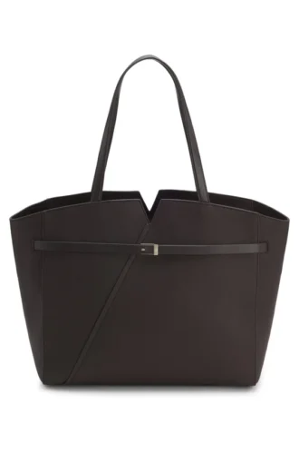 BOSS REVERS Tote-Tasche aus Leder mit Gürteldetail