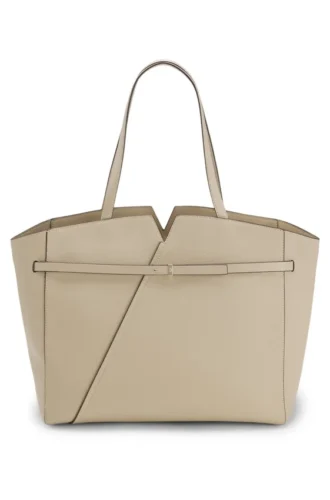BOSS REVERS Tote-Tasche aus Leder mit Gürteldetail
